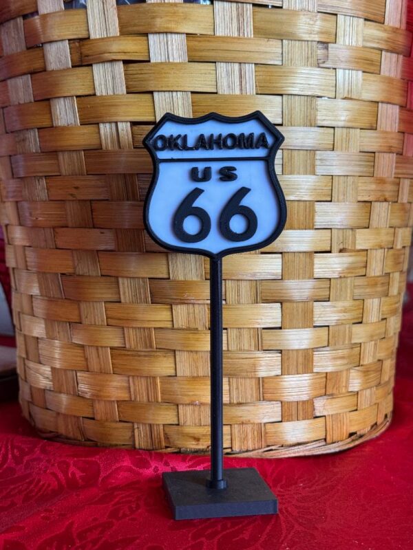 3D Oklahoma Route 66 Sign