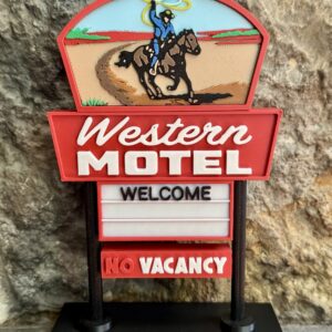 Western Motel 3D Neon Sign Replica